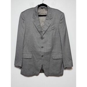Vintage Pino Formica Italian Viscose Minimalist Blazer Jacket 42R Office Core